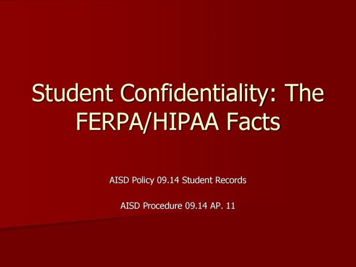 Ferpa confidentiality of records quiz