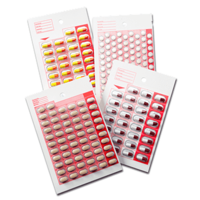 Blister cold perforated doses