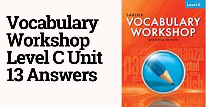 Vocabulary workshop unit 13 level c