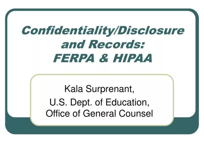 Ferpa confidentiality of records quiz