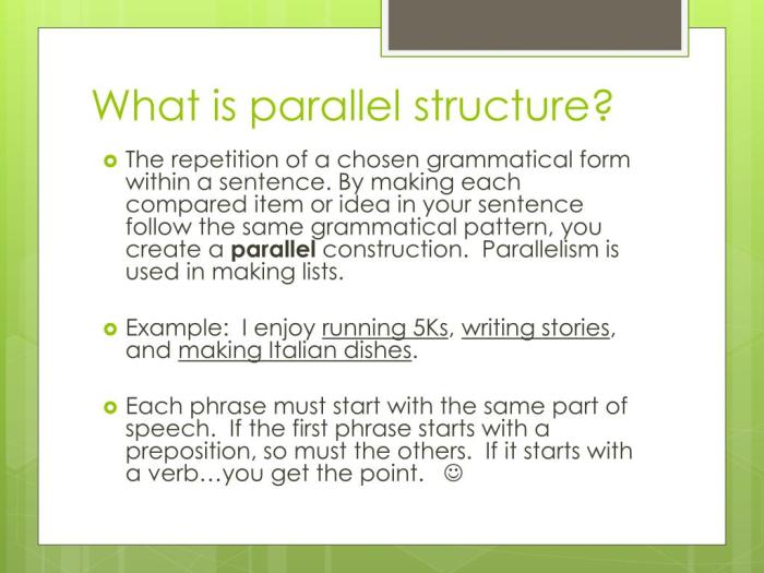 Proofreading parallel structure - triathlons